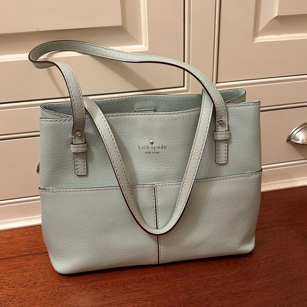 Kate Spade Light Blue Leather Tote